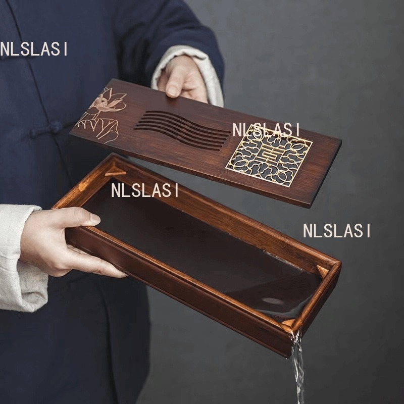 Lotus Bamboo Dry Soaking Plate - Bamboo Tea Tray ulasan dan harga