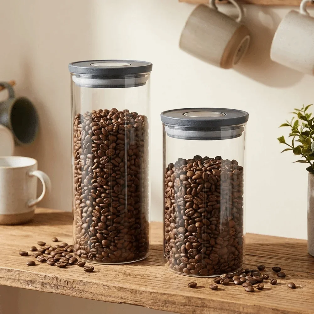 Glass Vacuum Sealed Tank Trans - Coffee Tea Press ulasan dan harga