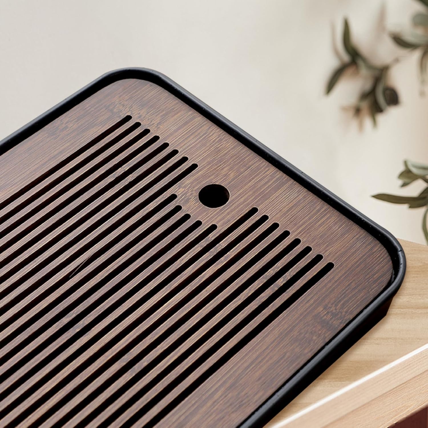 Natural Bamboo Tea Tray with H - Bamboo Tea Tray ulasan dan harga