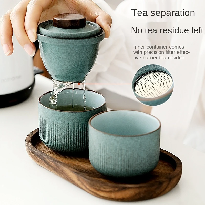 Travel Kung Fu Tea Set Outdoor - Tea Coffee Pot Set ulasan dan harga