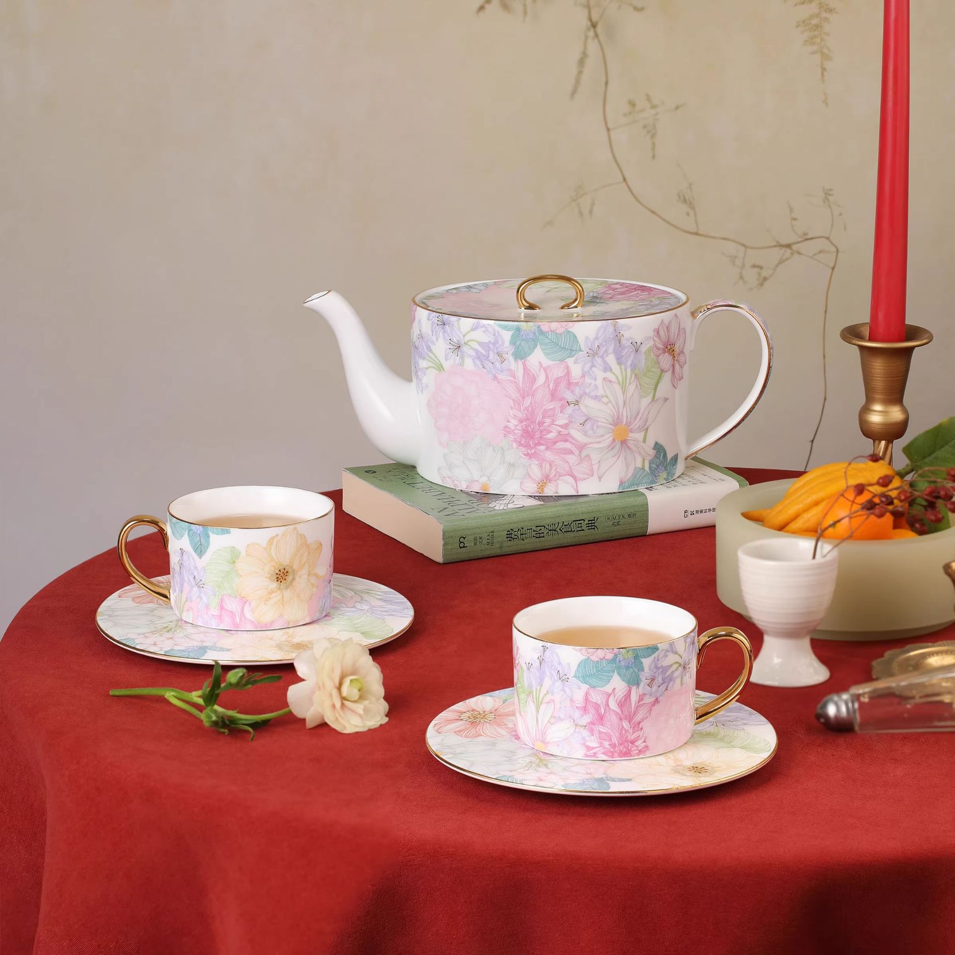 Yjq Jingdezhen ceramic one pot - Tea Coffee Pot Set ulasan dan harga